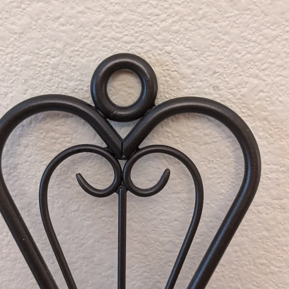 PartyLite Metal Scroll Cross Wall Sconce Votive Candle Holder Black Religious